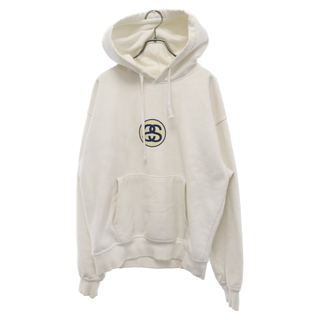 ステューシー(STUSSY)のSTUSSY ステューシー SS Link Hooded Sweat 1924825 SSロゴプリント プルオーバーパーカー フーディー ホワイト(パーカー)