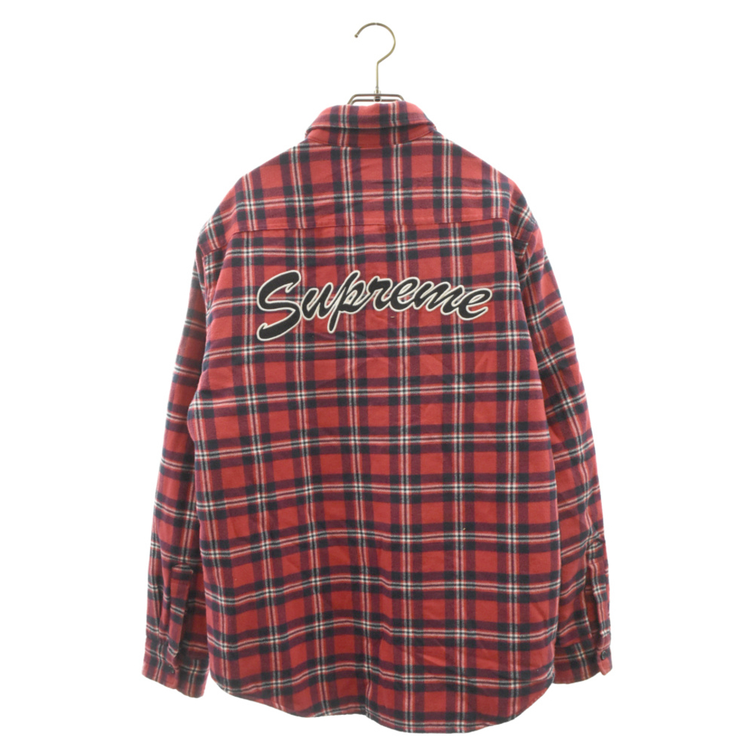 Supreme(シュプリーム)のSUPREME シュプリーム 19AW Arc logo Quilted Flannel Shirt アーチロゴ キルティング フランネル 長袖シャツ レッド メンズのトップス(シャツ)の商品写真
