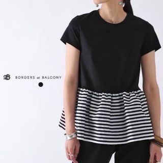 ボーダーズアットバルコニー(BORDERS at BALCONY)のborders at balcony  ペプラムTシャツトップス　A204(カットソー(半袖/袖なし))