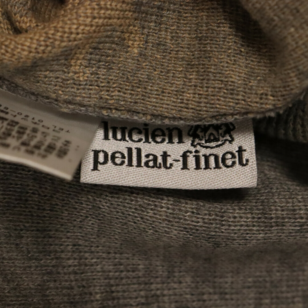 Lucien pellat-finet(ルシアンペラフィネ)のlucien pellat-finet ルシアンペラフィネ Cashmere Zip Up Hoodie ヘンプ総柄 ジップアップパーカー グレー メンズのトップス(パーカー)の商品写真