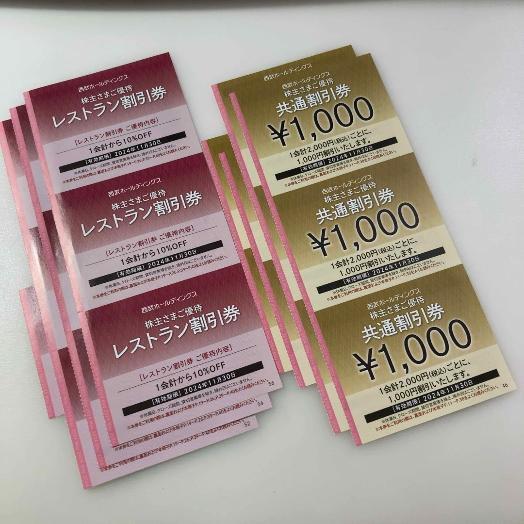 西武HD・株主優待共通割引券10枚 チケットのチケット その他(その他)の商品写真