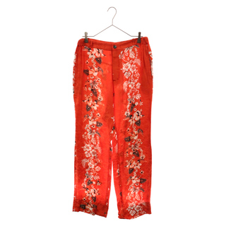 Jean-Paul GAULTIER - Jean Paul GAULTIER ジャンポールゴルチエ Floral Printed Silk Pant 花総柄 シルクパンツ レッド