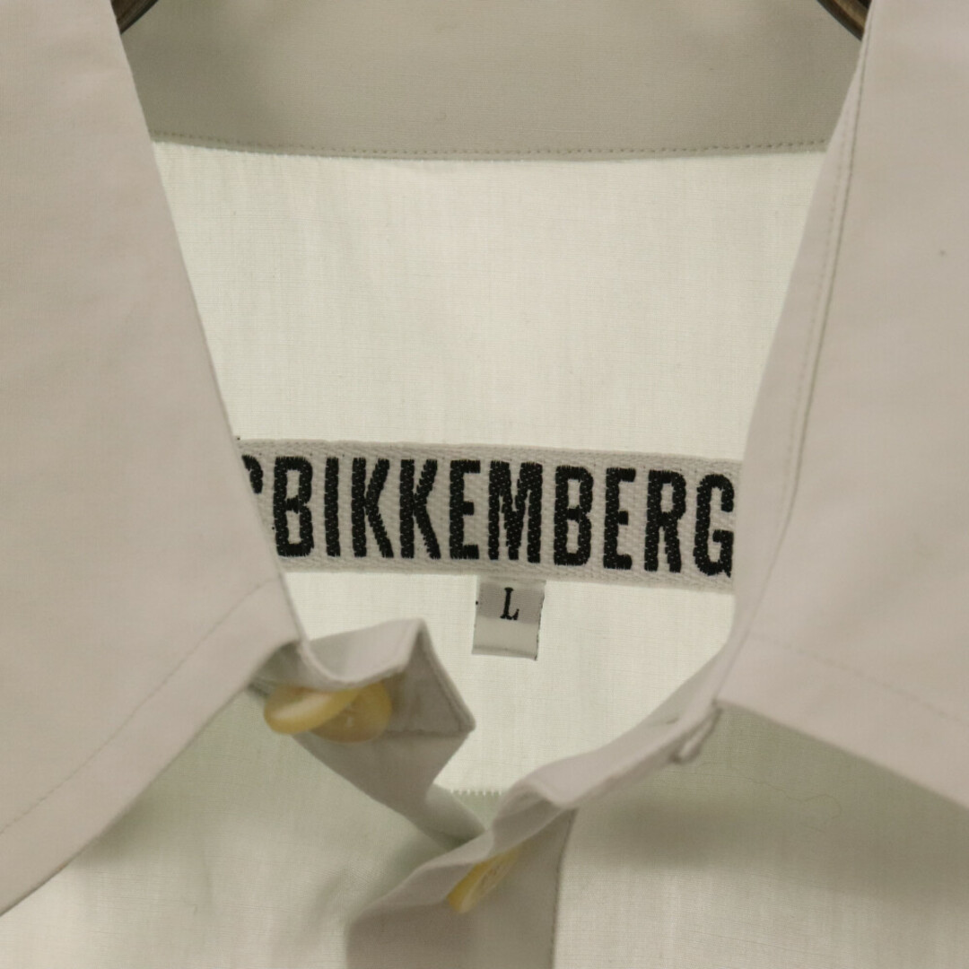 DIRK BIKKEMBERGS(ダークビッケンバーグ)のDIRK BIKKEMBERGS ダークビッケンバーグ ロゴ刺繍 長袖ボタンシャツ グレー メンズのトップス(シャツ)の商品写真