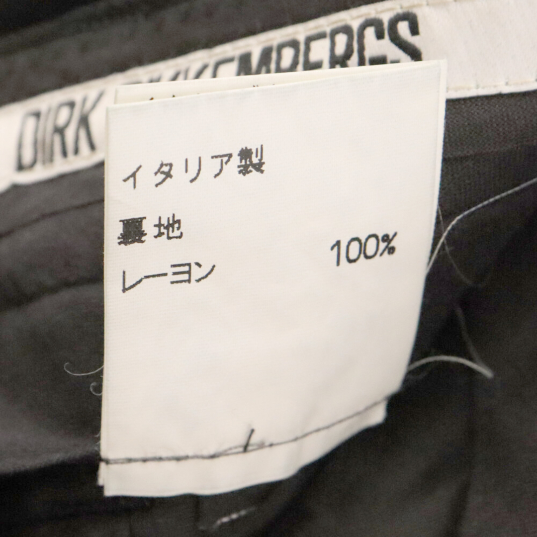 DIRK BIKKEMBERGS(ダークビッケンバーグ)のDIRK BIKKEMBERGS ダークビッケンバーグ レーヨンライン切り替え ウールスラックスパンツ ブラック メンズのパンツ(その他)の商品写真