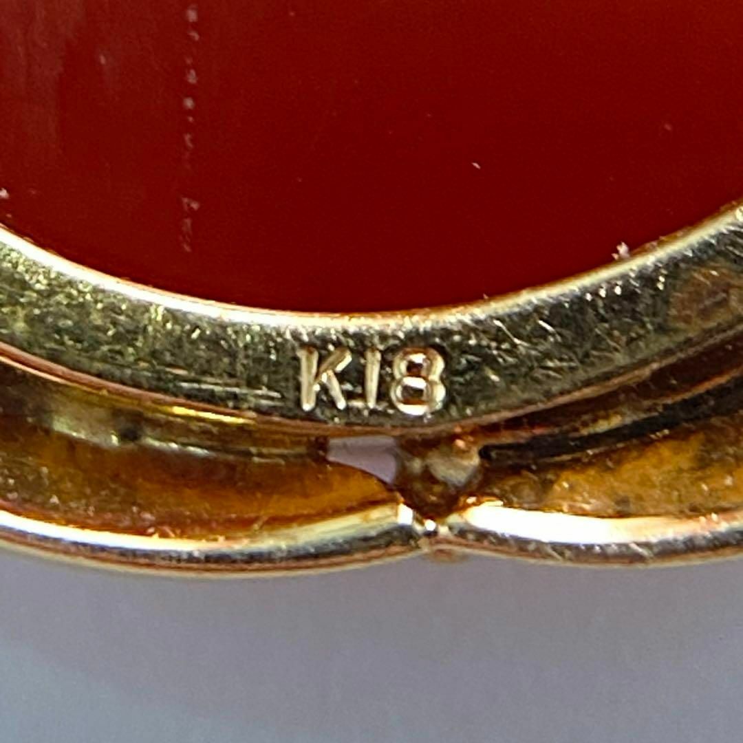 K18　ストーンカメオ　ペンダントトップ　メノウ　5.1g　メノウ　アゲート レディースのアクセサリー(ネックレス)の商品写真