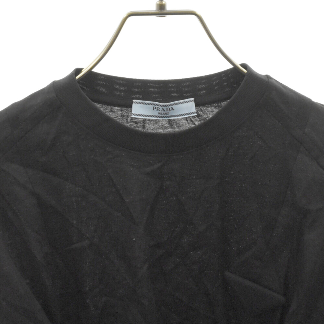 PRADA(プラダ)のPRADA プラダ レースアップ コルセット 長袖Tシャツ ジャージカットソー レディース ブラック 34632C S221 ILK レディースのトップス(Tシャツ(長袖/七分))の商品写真