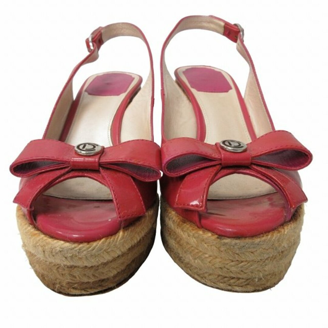 Dior(ディオール)のディオール エスパドリーユサンダル ウェッジソール ピンク 約22.5㎝ レディースの靴/シューズ(サンダル)の商品写真