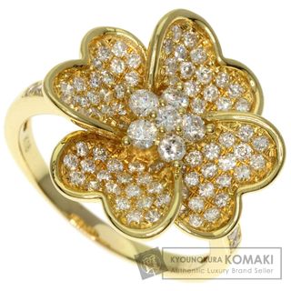 SELECT JEWELRY フラワーモチーフ ダイヤモンド リング・指輪 K18YG レディース(リング(指輪))