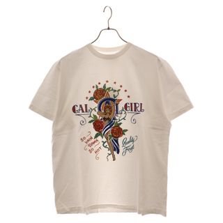 キャリー(CALEE)のCALEE キャリー Binder neck syndicate retro girl vintage t-shirt CL-23SS004NT ロゴプリント半袖Tシャツ(Tシャツ/カットソー(半袖/袖なし))