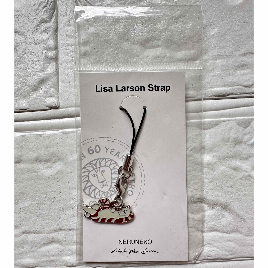 Lisa Larson(リサラーソン)の新品 未使用 赤 リサラーソン Lisa ねるねこ ストラップ チャーム 猫 レディースのファッション小物(キーホルダー)の商品写真