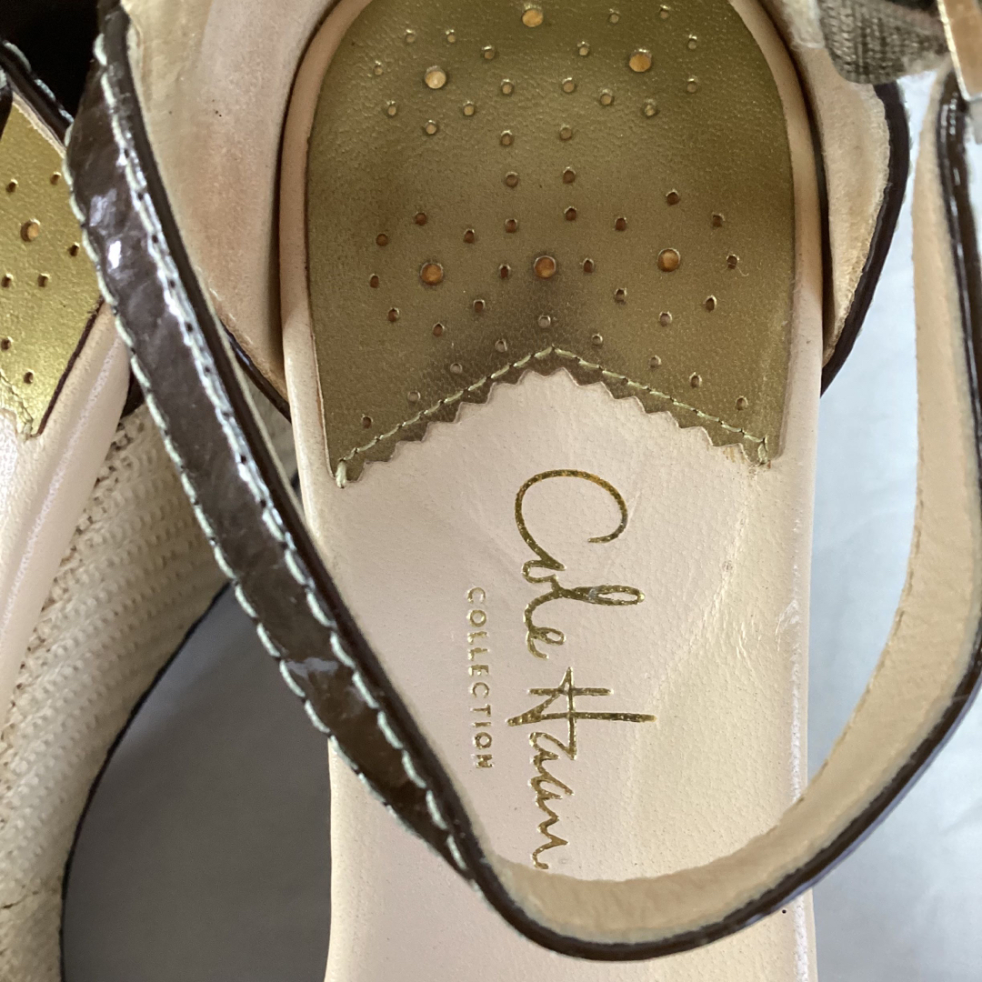 Cole Haan(コールハーン)のCole Haan   ナイキエアコラボ　コールハーン　ウエッジサンダルエナメル レディースの靴/シューズ(サンダル)の商品写真