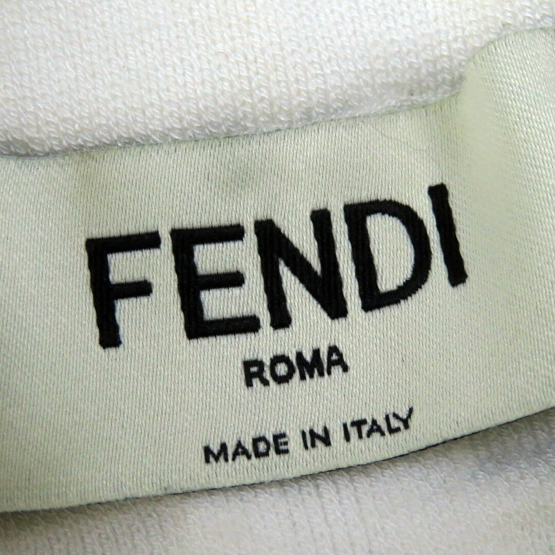 FENDI(フェンディ)の美品◎FENDI フェンディ 21年製 F2X810 レーヨン ズッカ柄／総柄FFモチーフ型押し スウェット／長袖ニット ホワイト 42 箱付き イタリア製 正規品 レディース レディースのトップス(トレーナー/スウェット)の商品写真