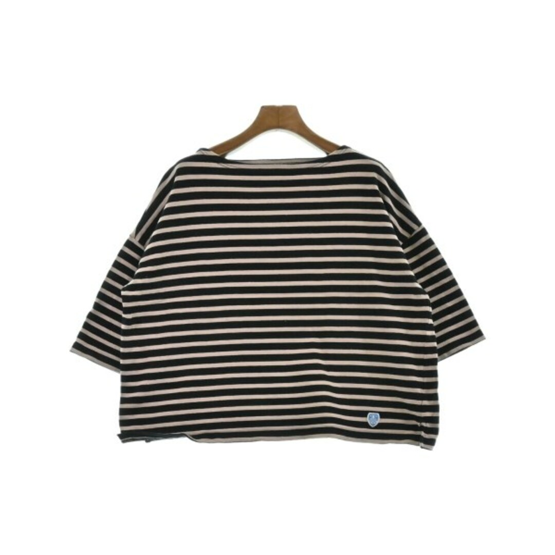 ORCIVAL(オーシバル)のORCIVAL Tシャツ・カットソー 1(M位) 黒xベージュ系(ボーダー) 【古着】【中古】 レディースのトップス(カットソー(半袖/袖なし))の商品写真