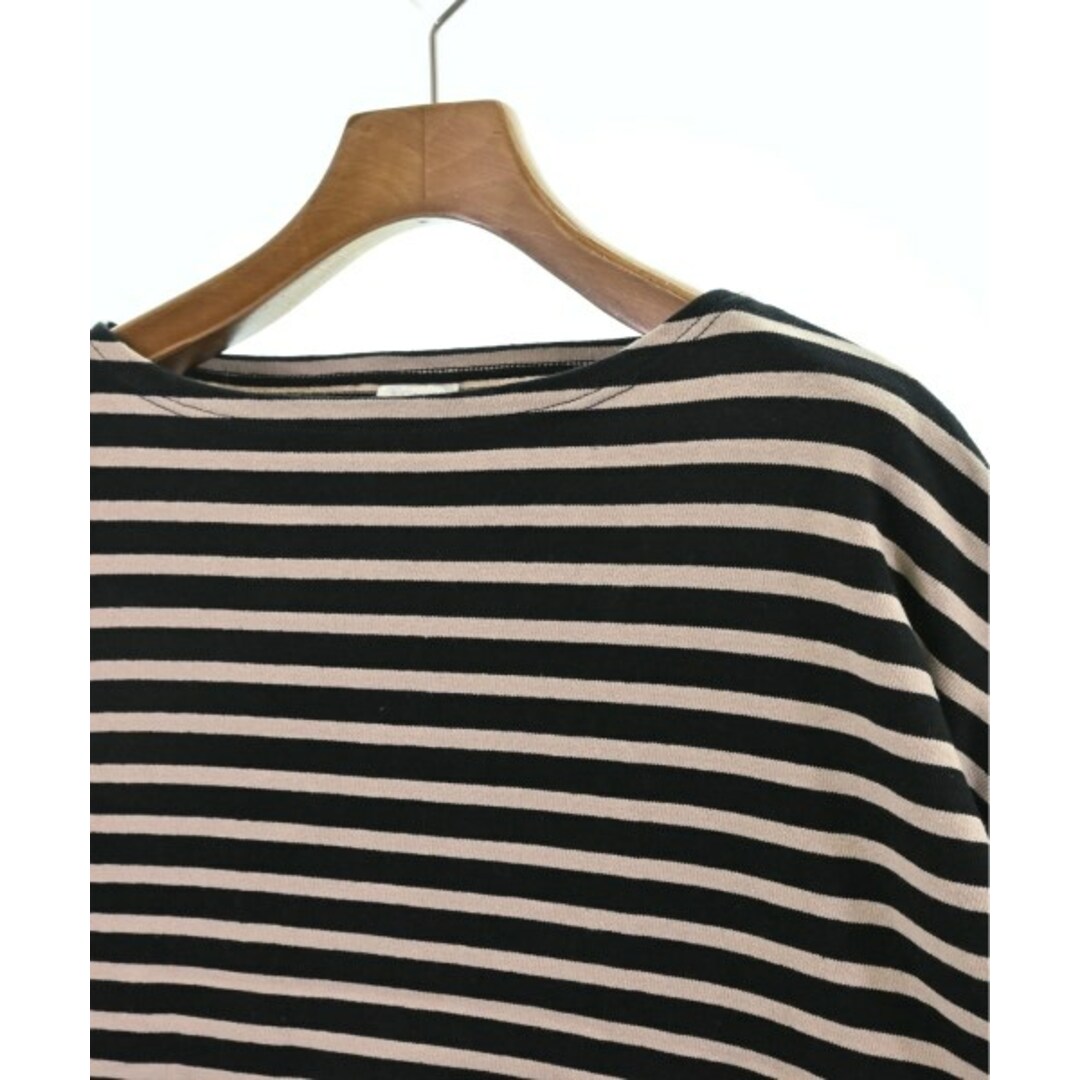 ORCIVAL(オーシバル)のORCIVAL Tシャツ・カットソー 1(M位) 黒xベージュ系(ボーダー) 【古着】【中古】 レディースのトップス(カットソー(半袖/袖なし))の商品写真