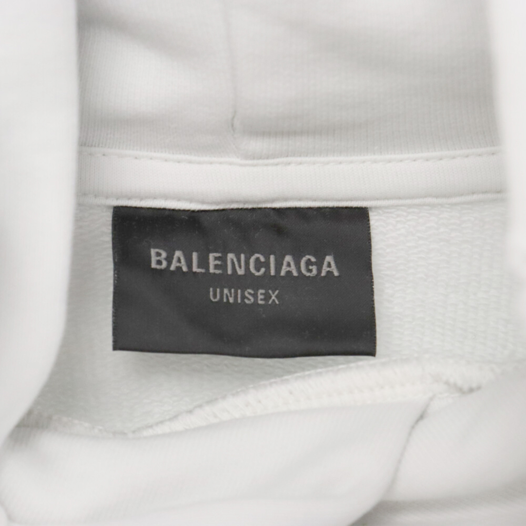 Balenciaga(バレンシアガ)のBALENCIAGA バレンシアガ 23AW DIY COLLEGE HOODIE カレッジロゴ ダメージ加工 スウェット プルオーバーパーカー ホワイト 744463 TOVK2 メンズのトップス(パーカー)の商品写真