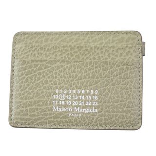 未使用品◎Maison Margiela 11 メゾンマルジェラ11 S36UA0111 レザー カードケース グレージュ シルバー金具 箱付き イタリア製 正規品 レディース(名刺入れ/定期入れ)