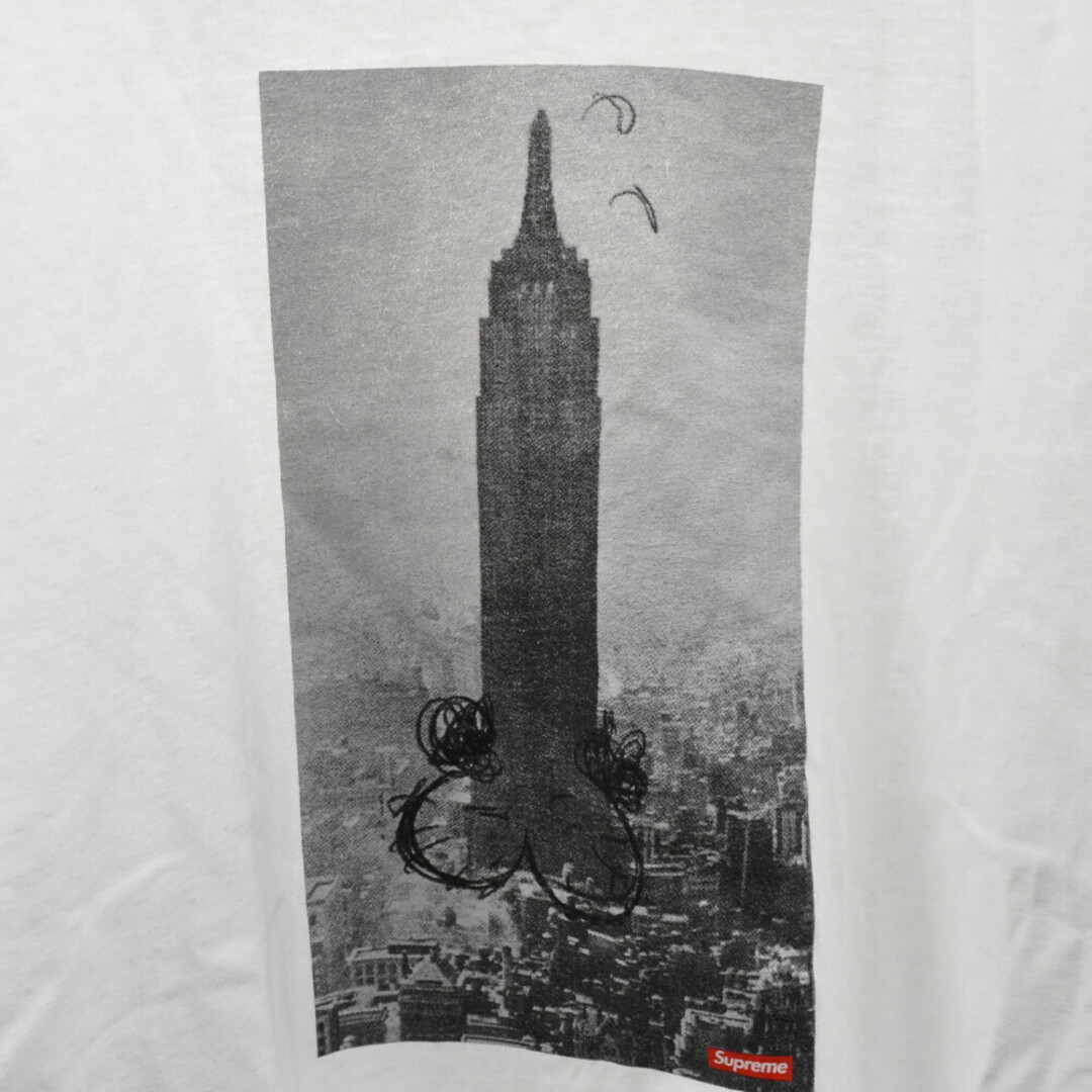 Supreme(シュプリーム)のSUPREME シュプリーム 18AW×Mike Kelley Empire State Tee マイクケリー エンパイアステイトビル フォトプリント半袖Tシャツ カットソー ホワイト メンズのトップス(Tシャツ/カットソー(半袖/袖なし))の商品写真