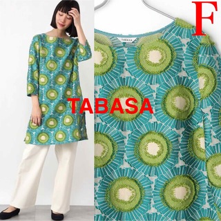 TABASA - 極美品！TABASA タバサ　定価5.5万　フラワー　チュニックワンピース F