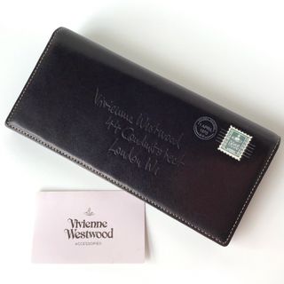 ヴィヴィアンウエストウッド(Vivienne Westwood)の【新品】ヴィヴィアンウエストウッド✨エンベロープ 長財布 フラップ ブラック(長財布)