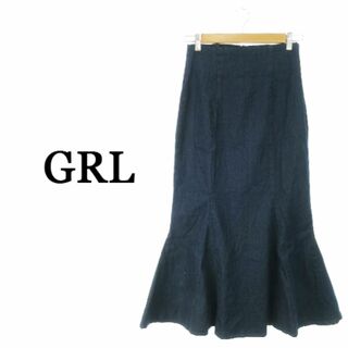 グレイル(GRL)のGRL デニムスカート ロング マーメイド M 青 231030AH2R (ロングスカート)