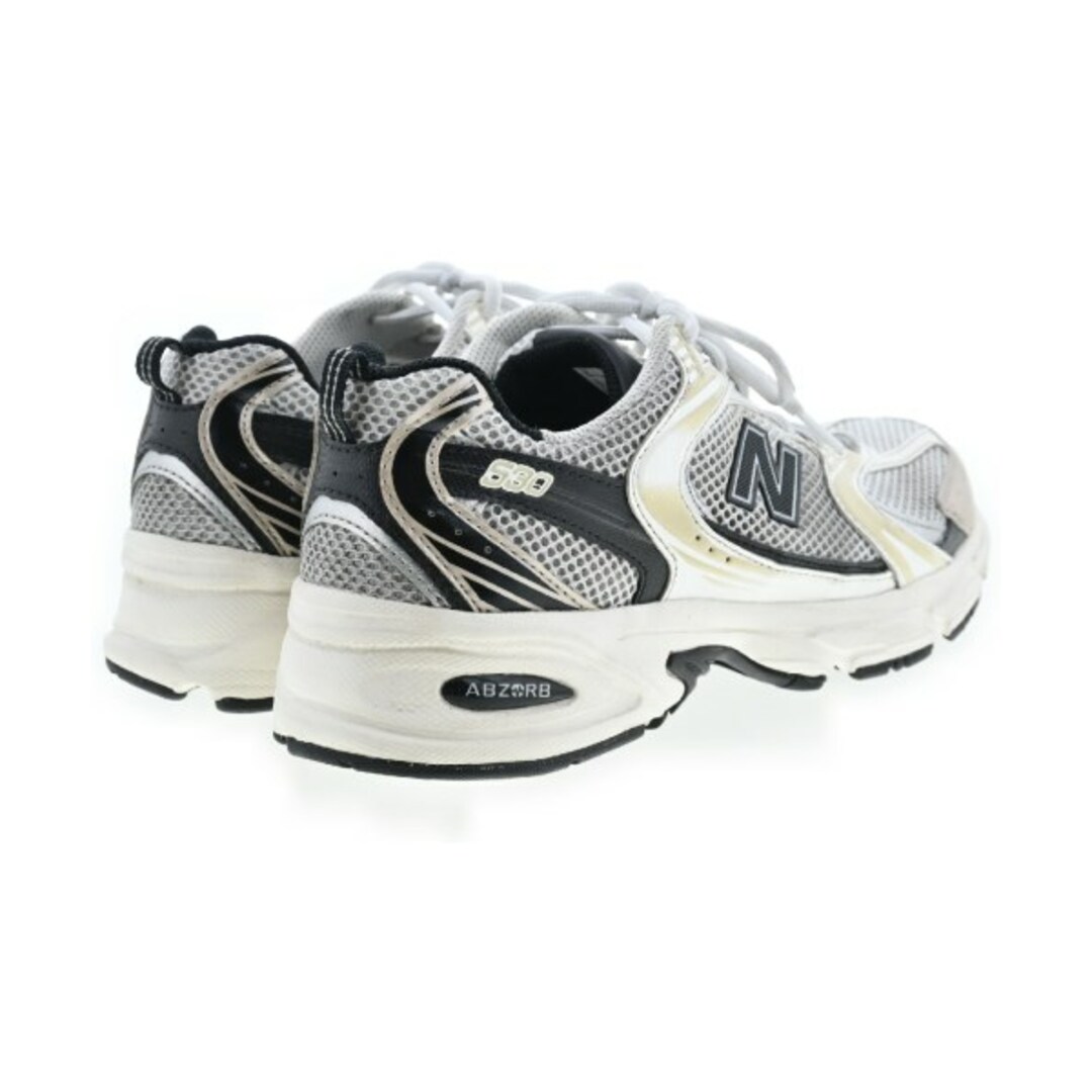 New Balance(ニューバランス)のNew Balance スニーカー 26.5cm 白xグレーxベージュ 【古着】【中古】 メンズの靴/シューズ(スニーカー)の商品写真