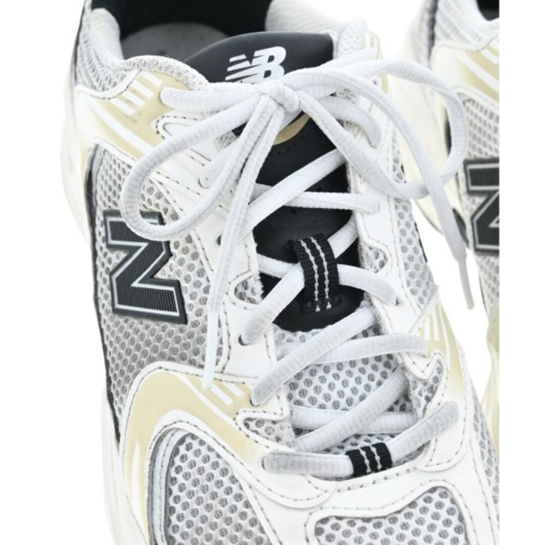 New Balance(ニューバランス)のNew Balance スニーカー 26.5cm 白xグレーxベージュ 【古着】【中古】 メンズの靴/シューズ(スニーカー)の商品写真