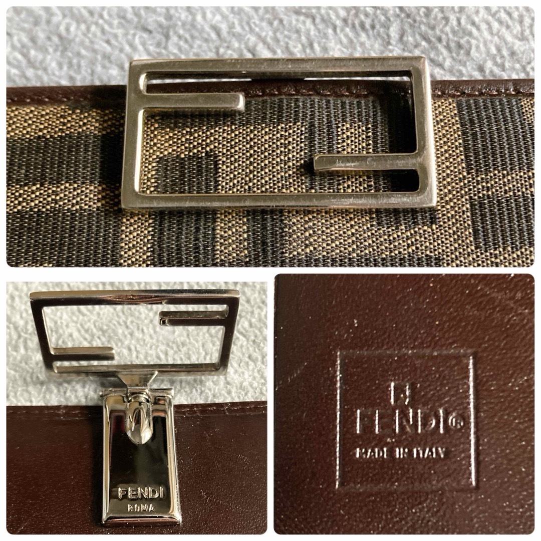 FENDI(フェンディ)の【即購入OK】フェンディ ズッカ柄  二つ折り長財布 シルバー金具 レディースのファッション小物(財布)の商品写真