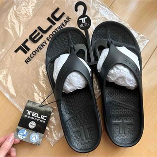 テリック(TELIC)の新品　TELIC テリック W-FLIPFLOP リカバリーサンダル　トング　黒(サンダル)