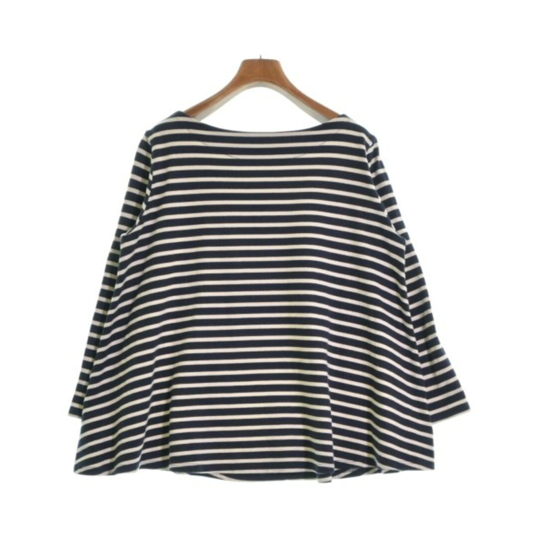 PETIT BATEAU(プチバトー)のPETIT BATEAU Tシャツ・カットソー M 紺x白(ボーダー) 【古着】【中古】 レディースのトップス(カットソー(半袖/袖なし))の商品写真