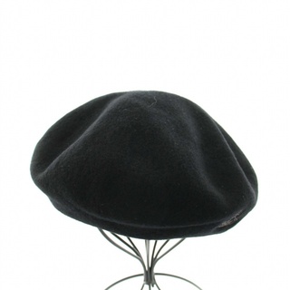 ヴィヴィアンウエストウッド(Vivienne Westwood)のヴィヴィアンウエストウッド ベレー帽 帽子 オーブ刺繍 ウール S~M 黒 茶(ハンチング/ベレー帽)