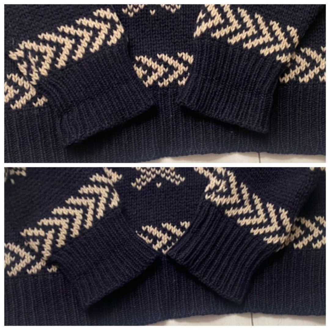 Brooks Brothers(ブルックスブラザース)の美品 90s brooks brothers native knit navy メンズのトップス(ニット/セーター)の商品写真