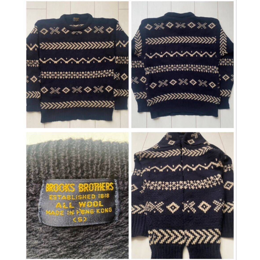 Brooks Brothers(ブルックスブラザース)の美品 90s brooks brothers native knit navy メンズのトップス(ニット/セーター)の商品写真