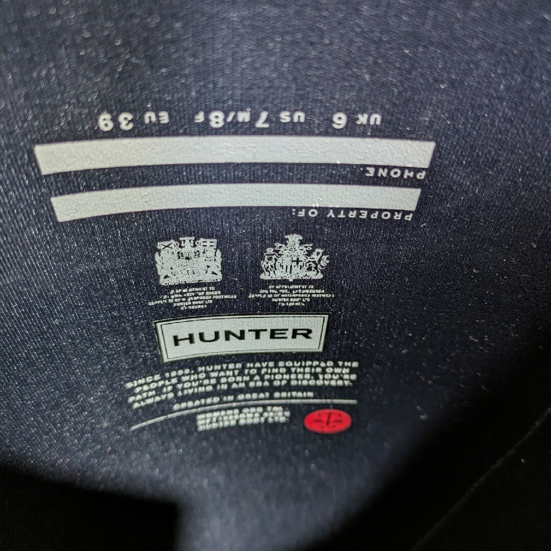 HUNTER(ハンター)のHUNTER ハンター　レインブーツ　ネイビー　UK6（25cm相当） レディースの靴/シューズ(レインブーツ/長靴)の商品写真