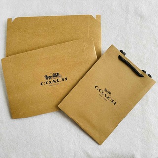 【COACH】ギフトボックス　ショッパー　ショップ袋　長財布用　小物用(ラッピング/包装)
