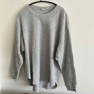 UNIQLO ユニクロ　ワッフルクルーネック　L