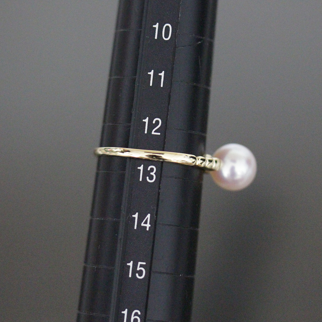 MIKIMOTO(ミキモト)のミキモト アコヤパール7.4mm リング 12.5号 K18YG 2.4g 指輪 メンズのアクセサリー(リング(指輪))の商品写真