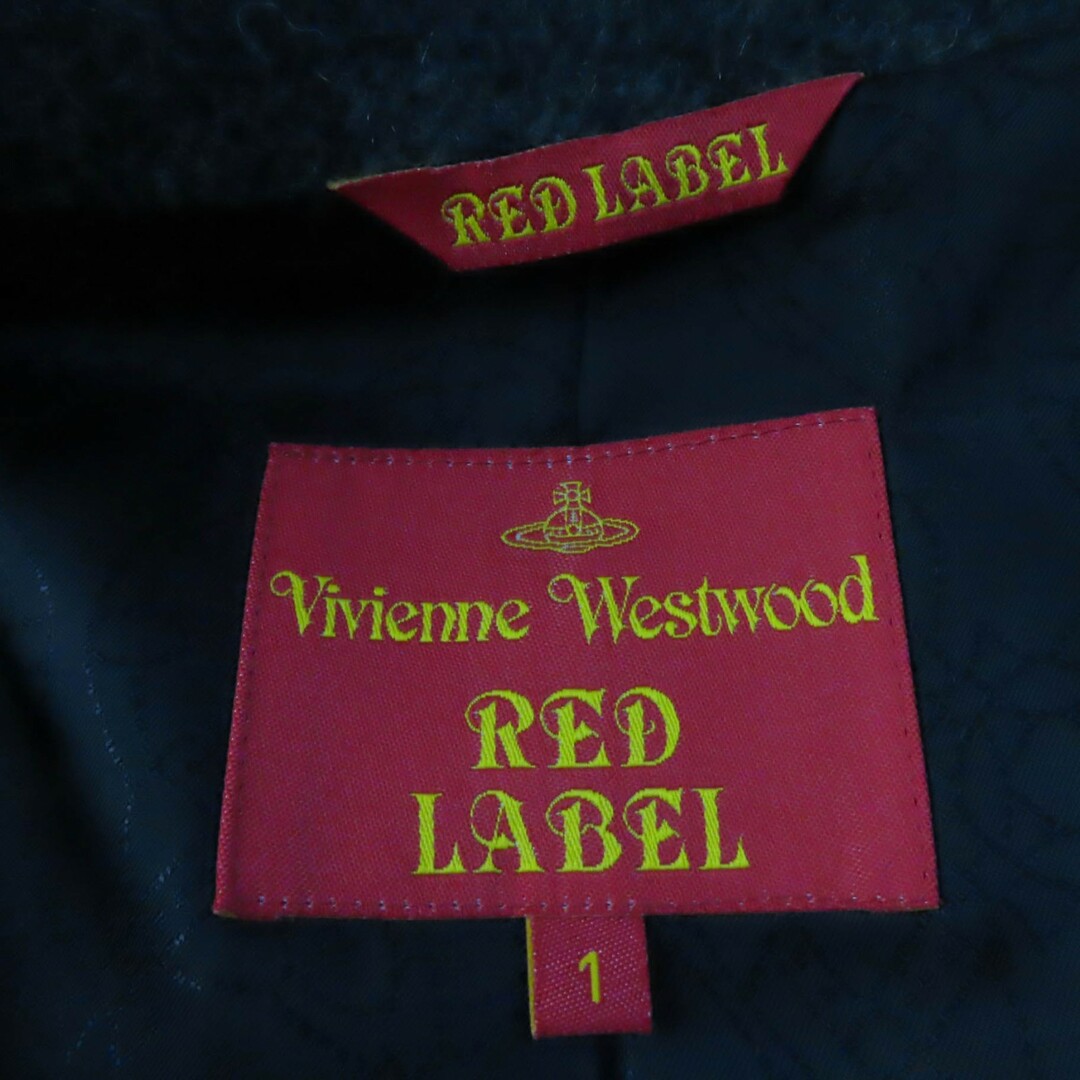 Vivienne Westwood(ヴィヴィアンウエストウッド)の極美品☆Vivienne Westwood Red Label ヴィヴィアンウエストウッド レッドレーベル 22201M アンゴラ混 オーブボタン付 ウールAラインコート グレー 1 日本製 正規品 レディース レディースのジャケット/アウター(その他)の商品写真