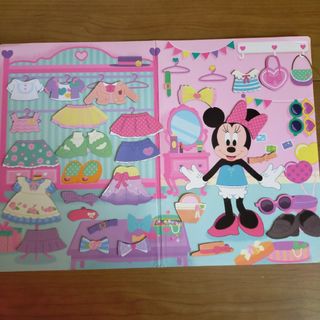 ディズニー(Disney)のDisney マグネットでぺったんこ ミニー(1セット)(知育玩具)