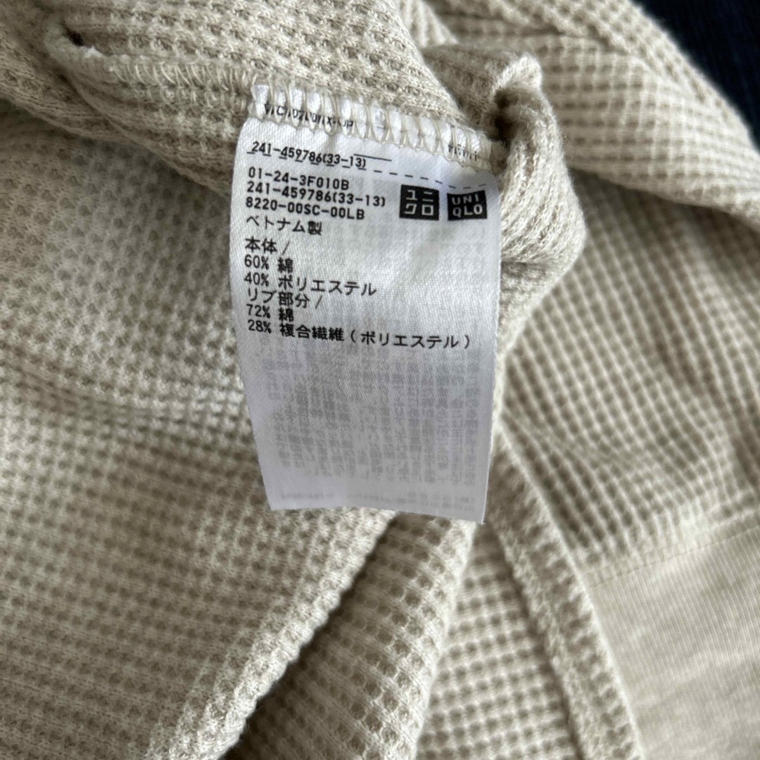 UNIQLO(ユニクロ)のUNIQLO ユニクロ　ワッフルクルーネックXL レディースのトップス(カットソー(長袖/七分))の商品写真