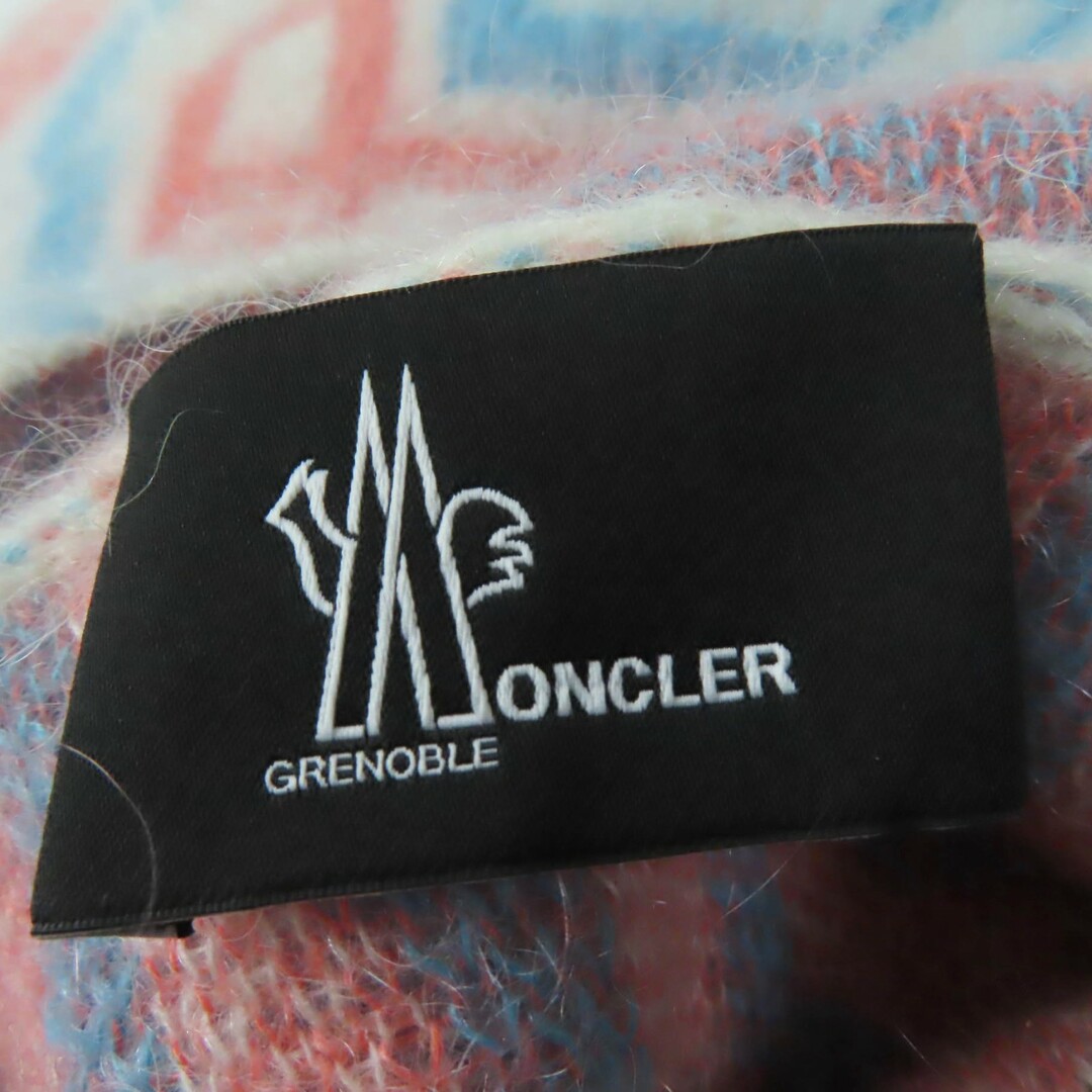 未使用品☆MONCLER GRENOBLE モンクレール グルノーブル 2022年製 モヘア ロゴワッペン付 ハイネック 長袖 ニット トップス マルチカラー S イタリア製 国内正規品 レディース レディースのトップス(ニット/セーター)の商品写真