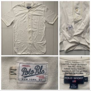 ポロラルフローレン(POLO RALPH LAUREN)の美品 90s POLO SPORT ラルフローレン baseball shirt(ジャージ)