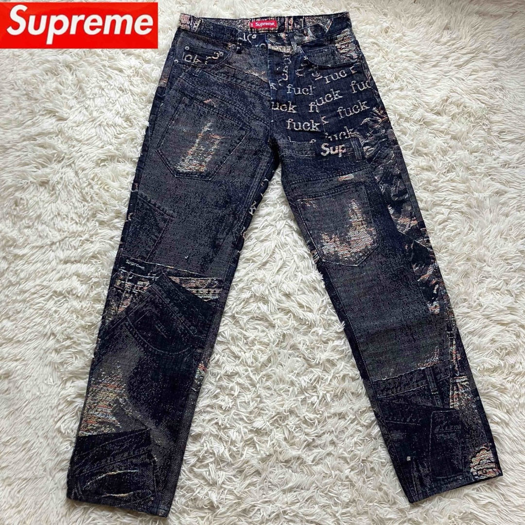 Supreme(シュプリーム)のArchive Denim Jacquard Regular  pants メンズのパンツ(デニム/ジーンズ)の商品写真