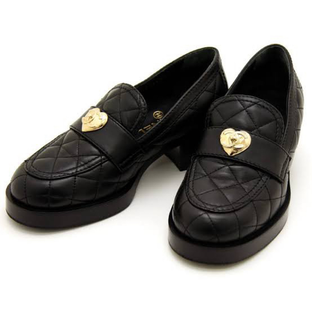 CHANEL - CHANEL シャネル ハート ローファー シューズ 靴 24 37 CHANEL - CHANEL シャネル ハート ローファー シューズ 靴 24 37