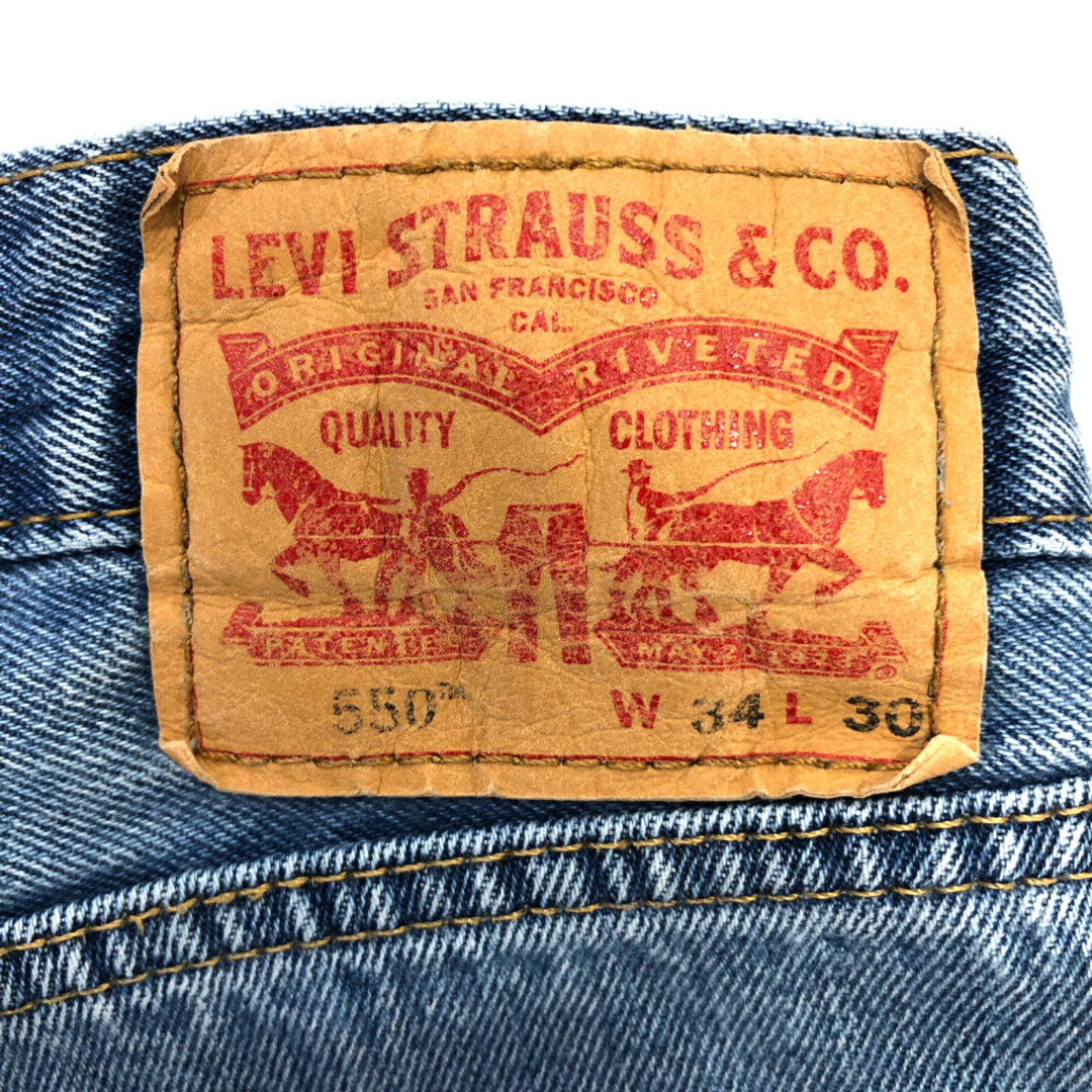 Levi's(リーバイス)のLevi's リーバイス 550 デニムパンツ アメカジ ライトブルー (メンズ W34 L30) 中古 古着 Q6942 メンズのパンツ(デニム/ジーンズ)の商品写真