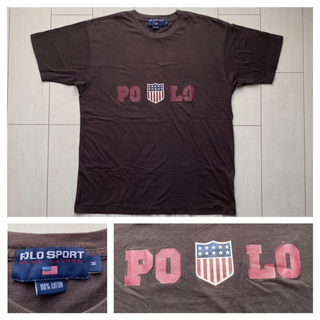 ポロラルフローレン(POLO RALPH LAUREN)の美品 90s POLO SPORT ポロスポーツ k-swiss ラルフ XL(Tシャツ/カットソー(半袖/袖なし))
