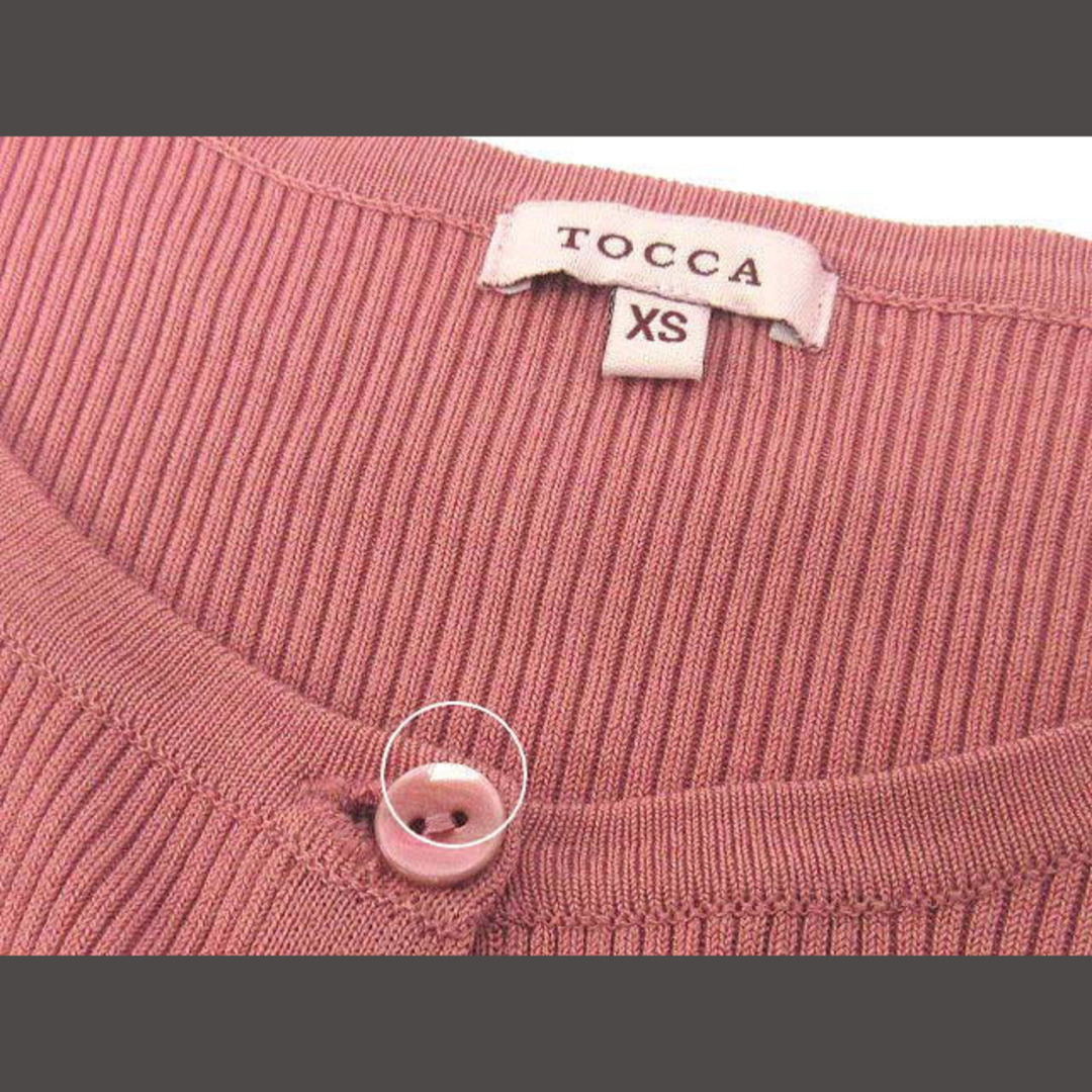 TOCCA(トッカ)のトッカ TOCCA シルク リブ ニット カーディガン 長袖 ストレッチ ピンク レディースのトップス(カーディガン)の商品写真