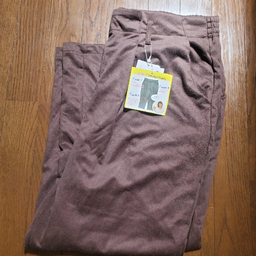 着痩せ ズボン 5L 体型カバー ズボン 茶色 レディースのパンツ(その他)の商品写真