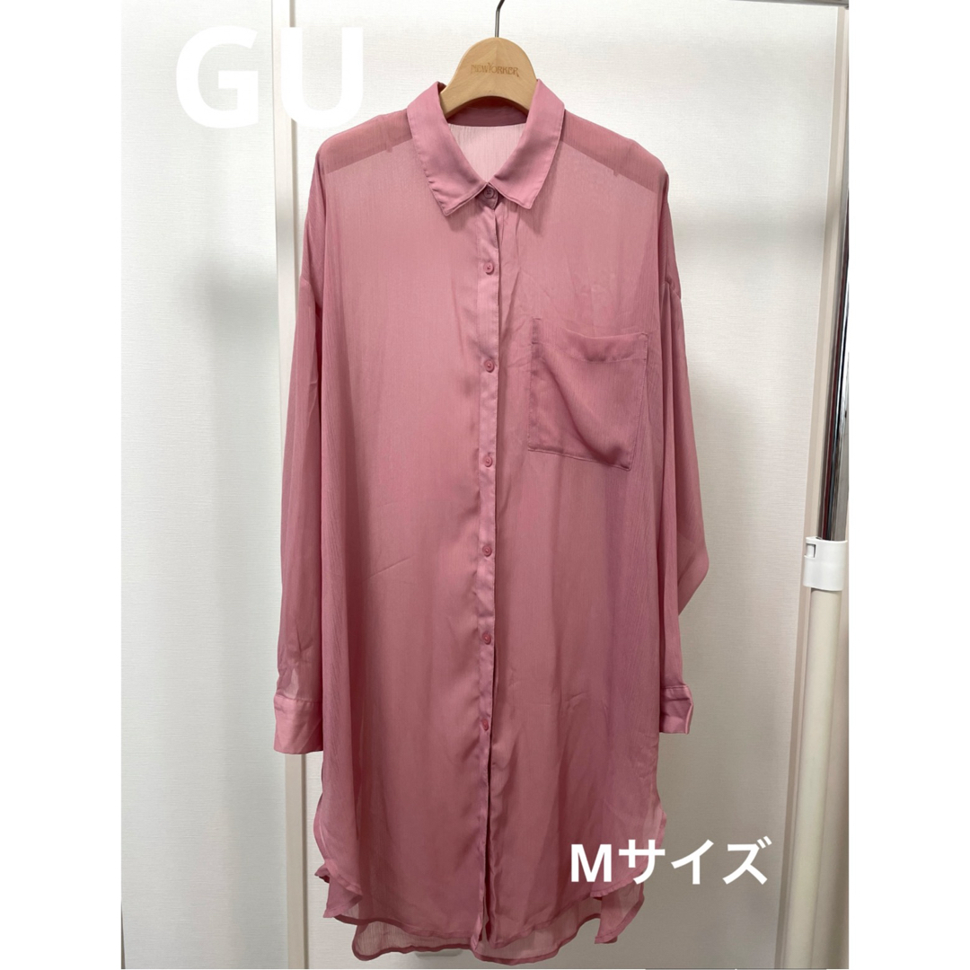 GU(ジーユー)のGU シアーロングシャツ レディースのトップス(シャツ/ブラウス(長袖/七分))の商品写真