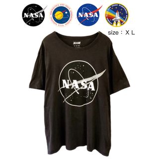 NASA　Tシャツ　XL　黒　USA古着(Tシャツ/カットソー(半袖/袖なし))