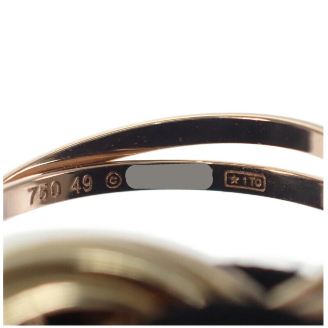 Cartier(カルティエ)の【中古】【Aランク】Cartier カルティエ K18 3カラー YG WG PG トリニティ リング 指輪 7連 B4089100 #49 約9号 レディース ジュエリー【ISEYA】 レディースのアクセサリー(リング(指輪))の商品写真